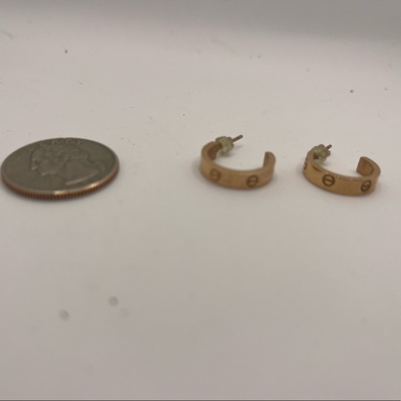 Copy Love Stainless Steel Mini Hoops - Pink - Picture 5 of 9